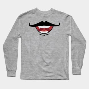 Funny Fangy Smily Mo Long Sleeve T-Shirt